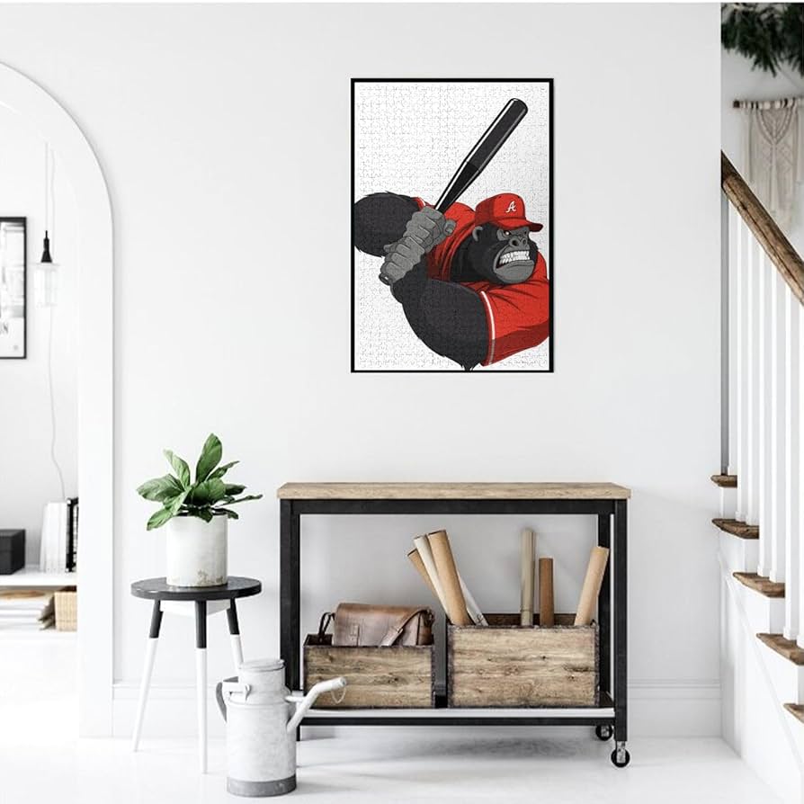 Amazon.co.jp: 野球 サル ベースボール ゴリラ ジグソーパズル 1000