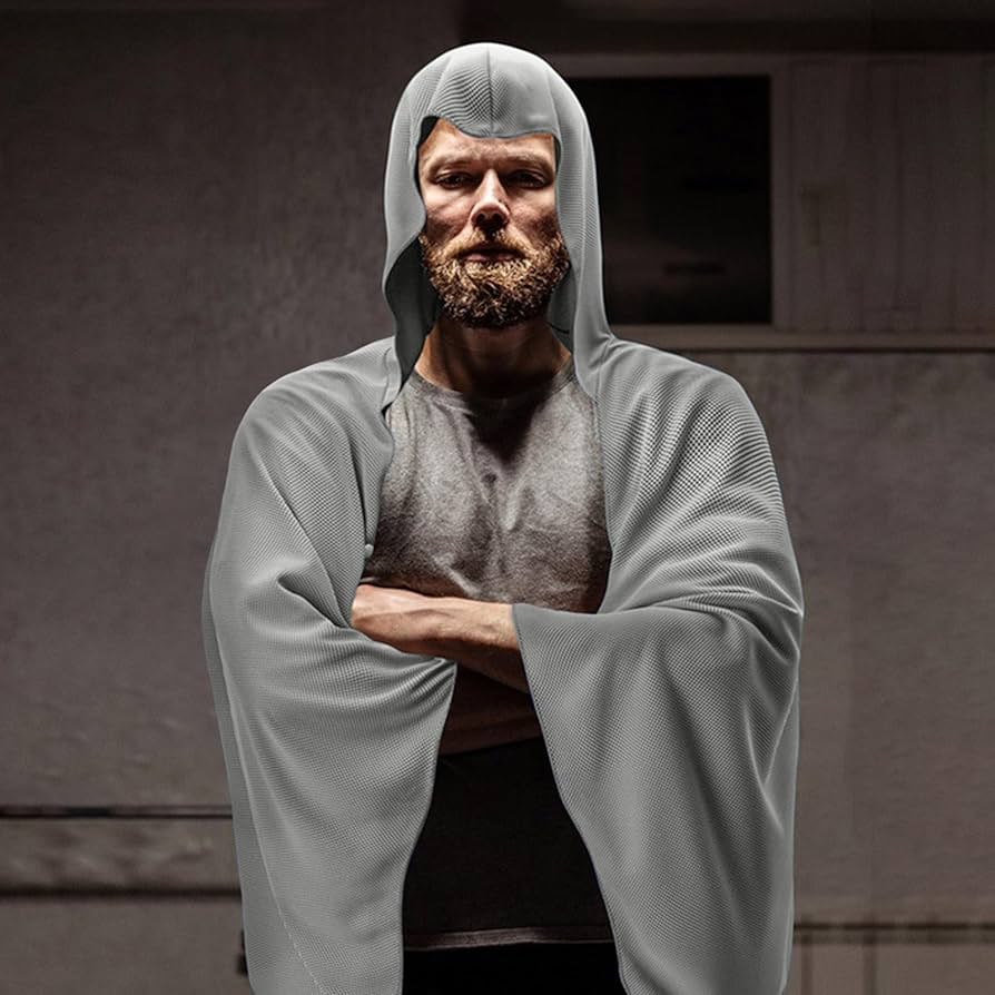 新品】steadポンチョ 令和の虎 通販の虎 グレー 冷却 STEAD】冷感