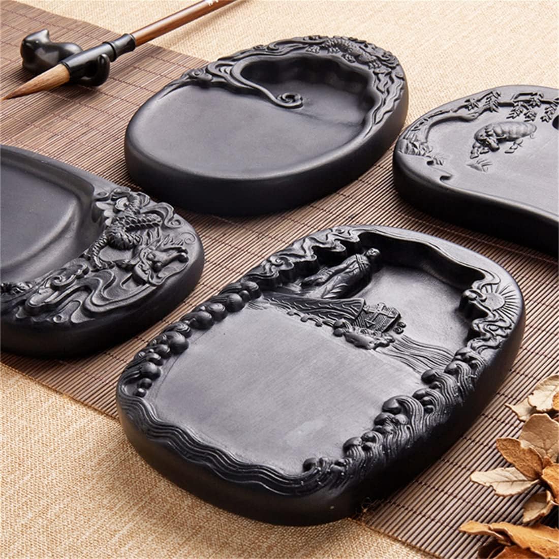 Amazon | 硯 すずり 硯石 澄泥硯 中国四大名硯の一つ 墨池 天然原石