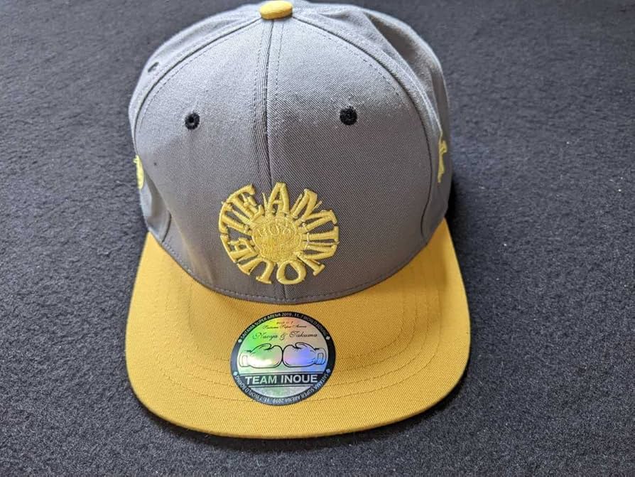 Amazon.co.jp: 井上尚弥 キャップ 灰色 黄色 グレー イエロー