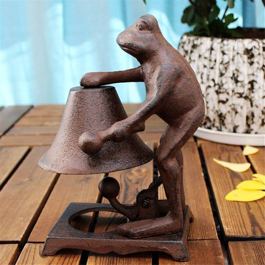 Amazon.co.jp: 呼び鈴 鋳鉄コールベルメタルカエルデザインデスクベル