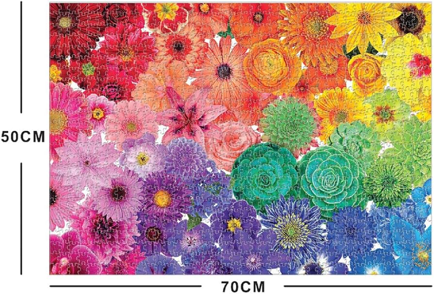 Amazon.co.jp: 大人のための1000ピースの高難易度ジグソーパズル、虹の