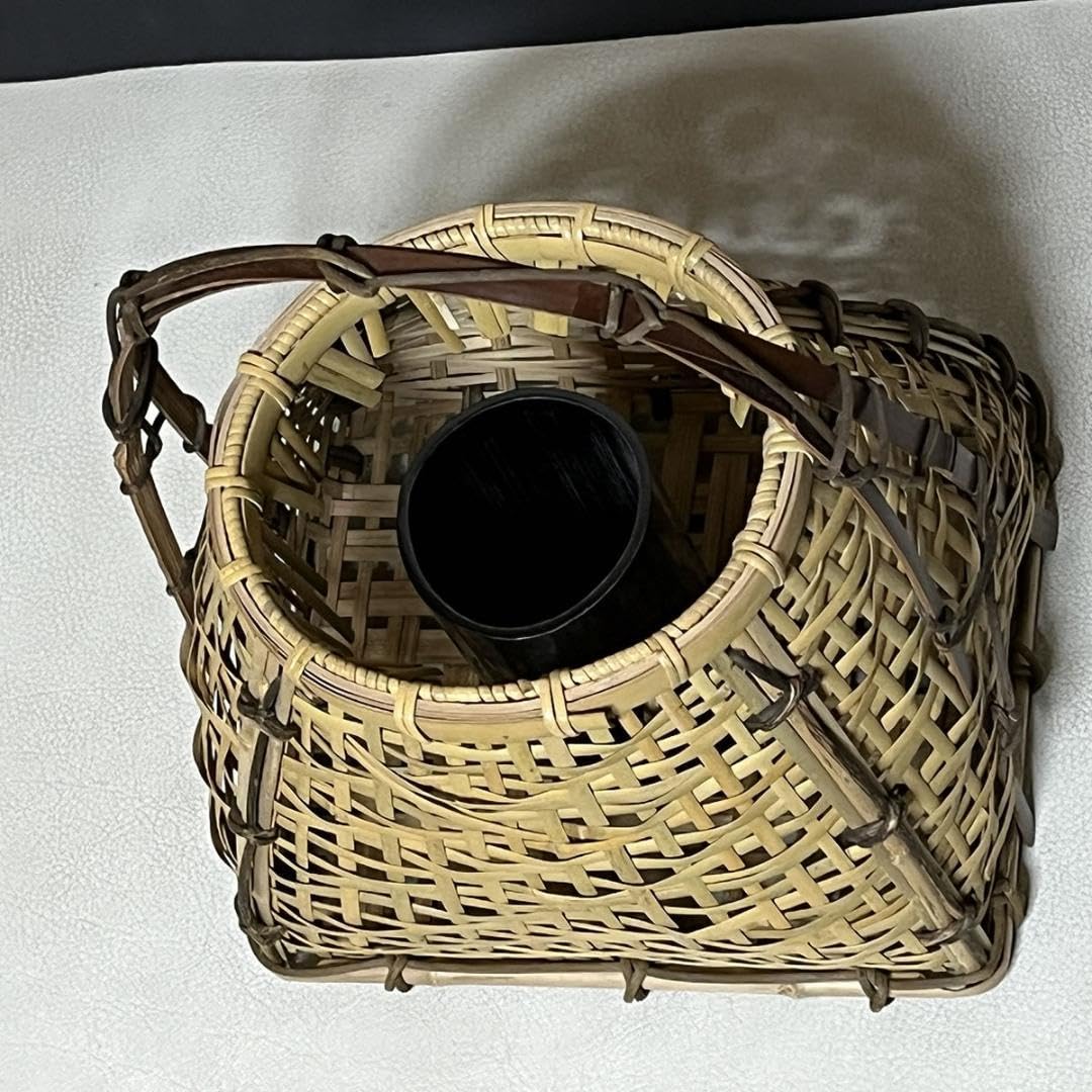 綺麗な形の宗全籠 籠花入 落とし付き Amazon.co.jp: 宗全籠 花入 中村