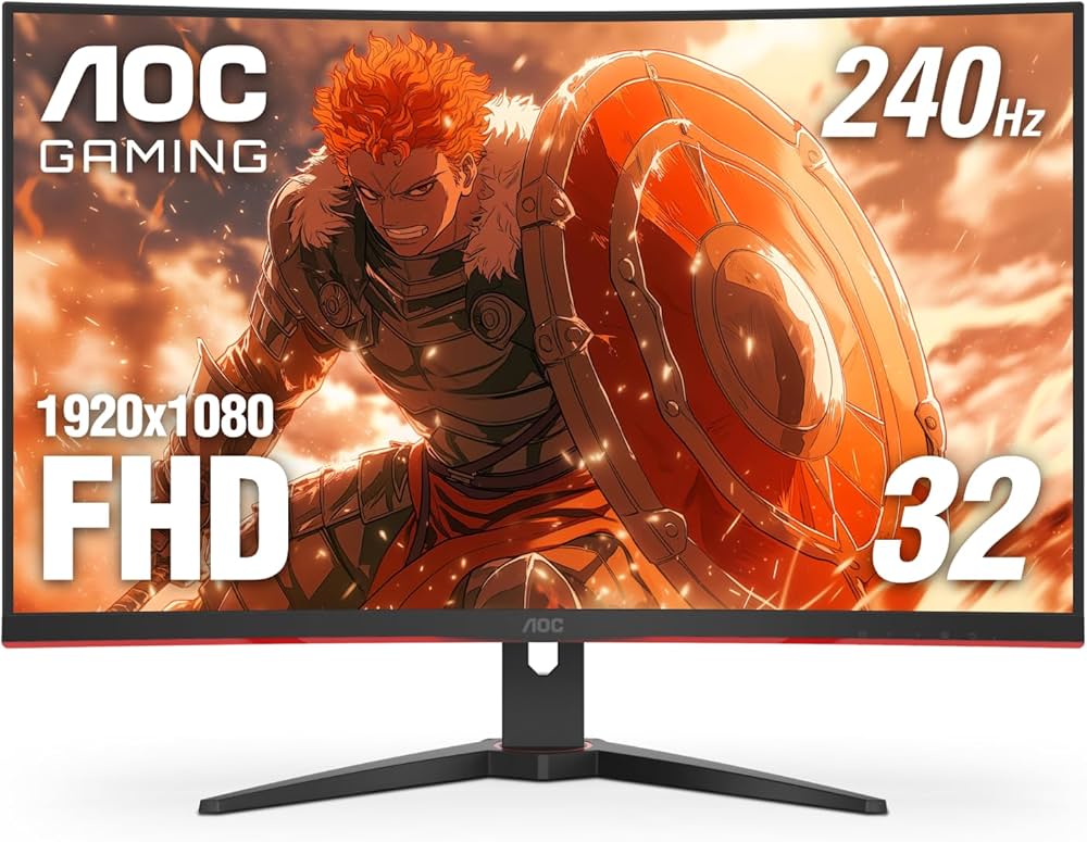 AOC 31.5インチ ゲーミングモニター C32G2ZE 240Hz 本体 C32G2ZE 31.5