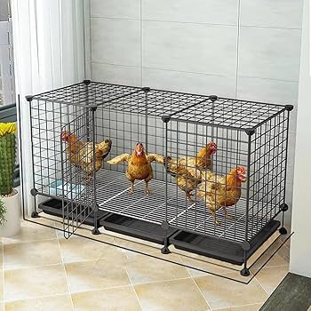 Amazon | Puhang 鶏用ケージ 大型 鶏かご 鶏小屋 家庭用 飼育ケージ