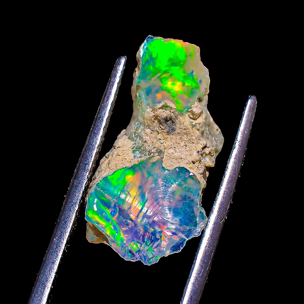 Amazon | 10.10カラット 100% A+ 天然エチオピアのウェロオパール原石