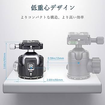 Amazon | INNOREL 自由雲台 ボール雲台 微動雲台 Nシリーズ 低重心 耐