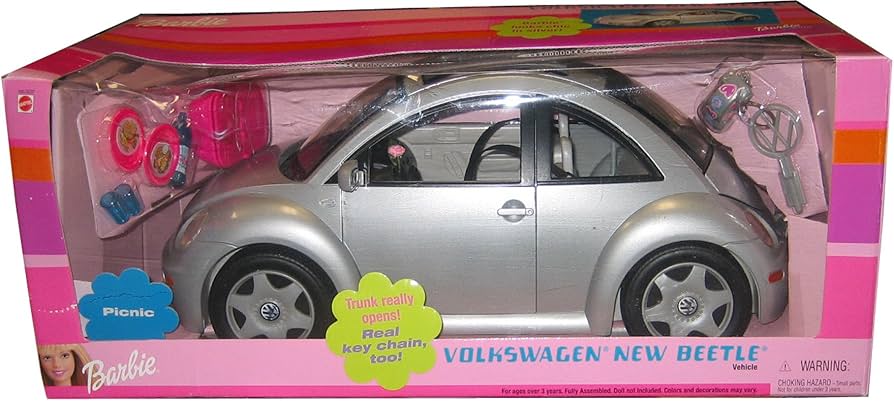 Amazon.com: Barbie SILVER VW Beetle Car - Volkswagen New Beetle