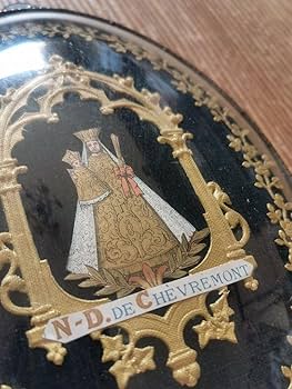 Amazon.co.jp: アンティークベルギー 聖母子の紙肖像イコン ボンベ