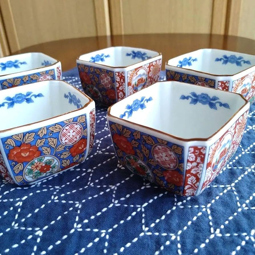 Amazon.co.jp: 三洋陶器 龍峯窯 小鉢揃 5枚セット 有田焼 角鉢 角皿