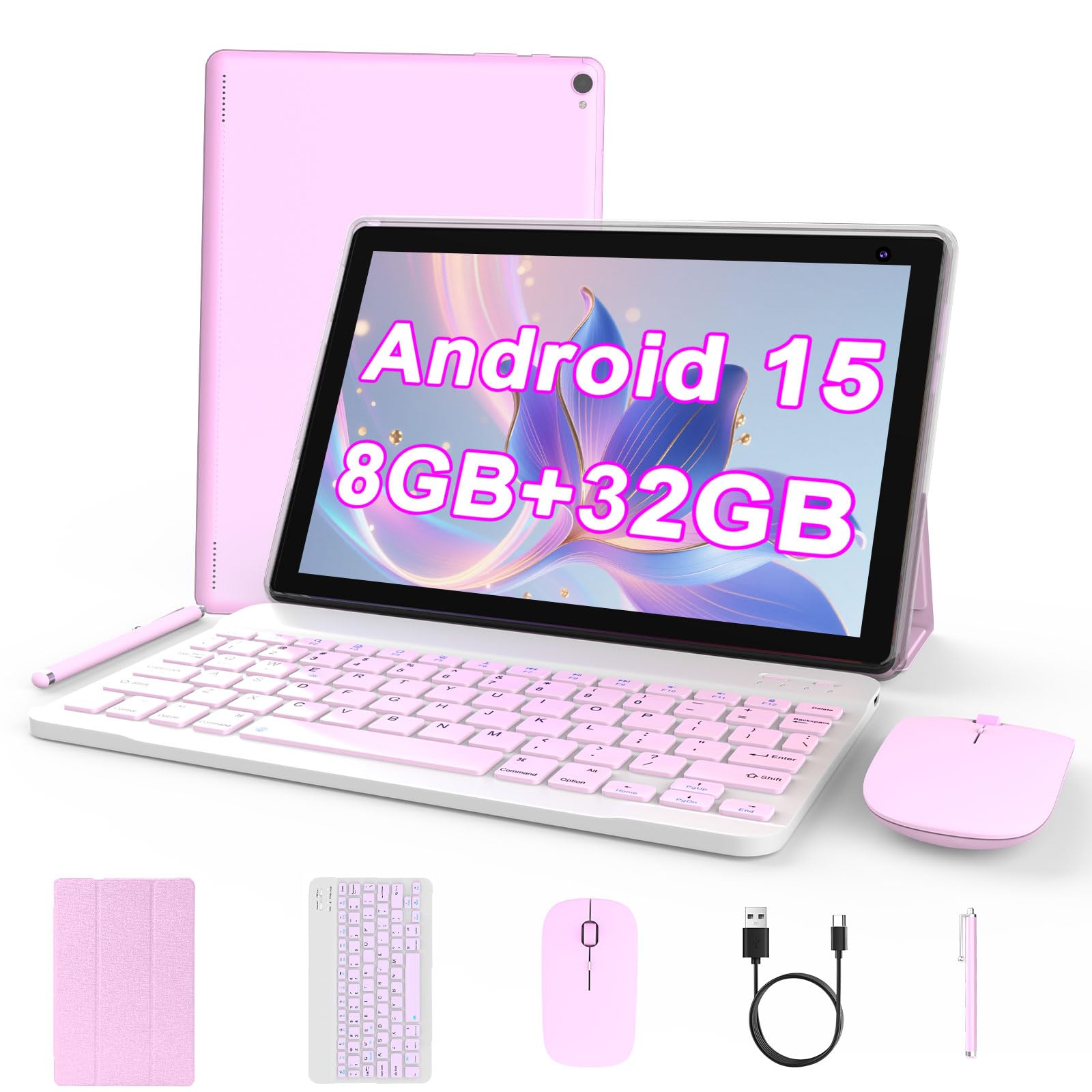 Amazon.com : Android 15 Tablet 10 inch, 2 in 1 Tablet with