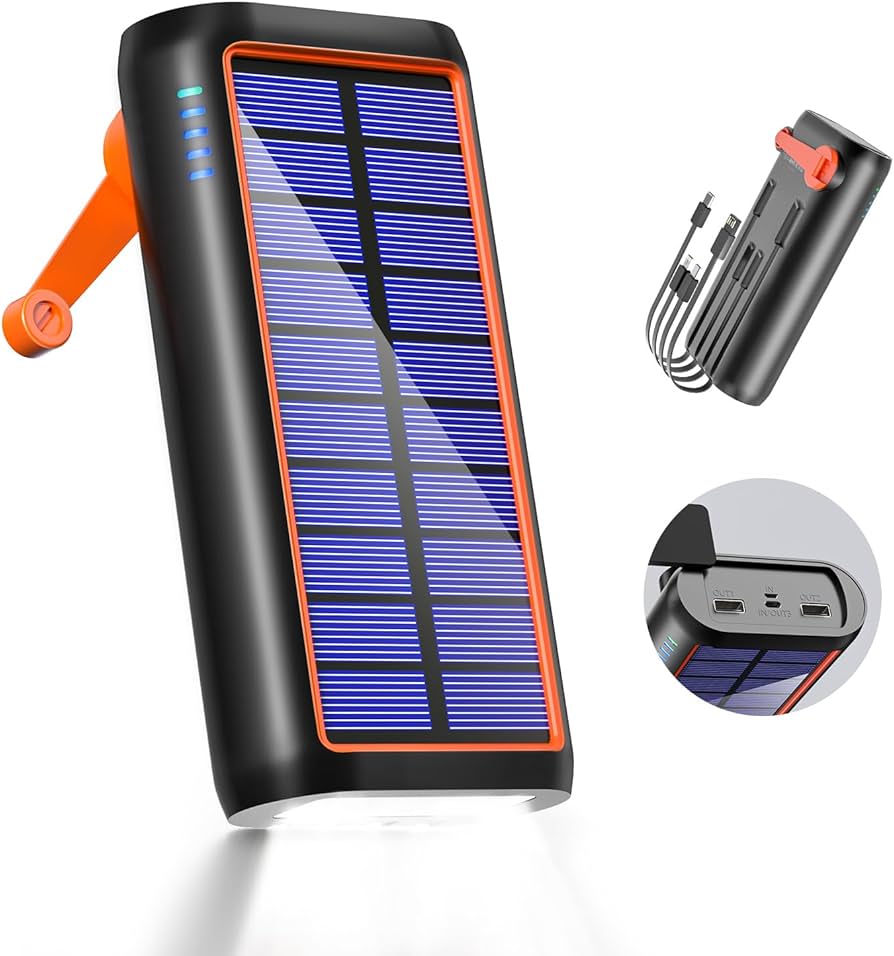 Amazon | ソーラーチャージャー 【 防災士監修 & 3A急速充電 & 手回し