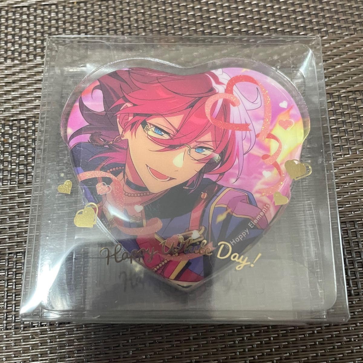 あんスタ 七種茨 ホワイトデー ハート缶バッジ ホワイトデー ハート缶