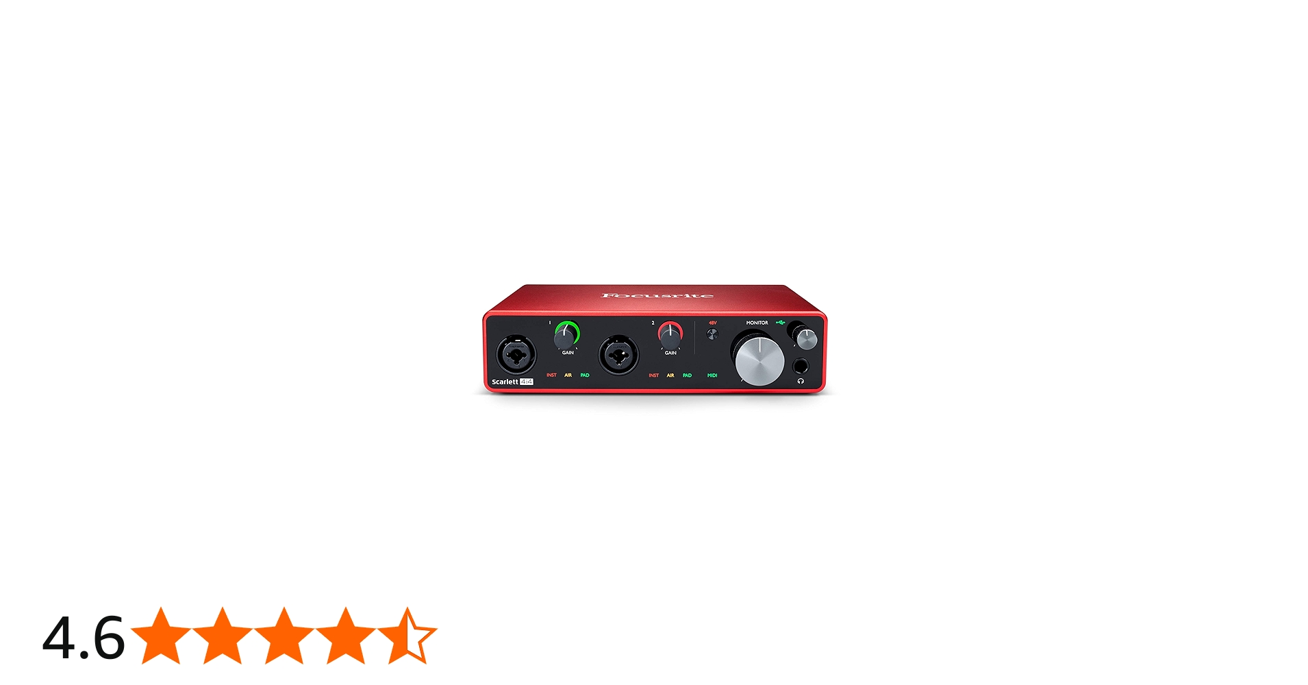 Amazon.co.jp: Focusrite Scarlett 4i4 3rd Gen 第3世代 オーディオ