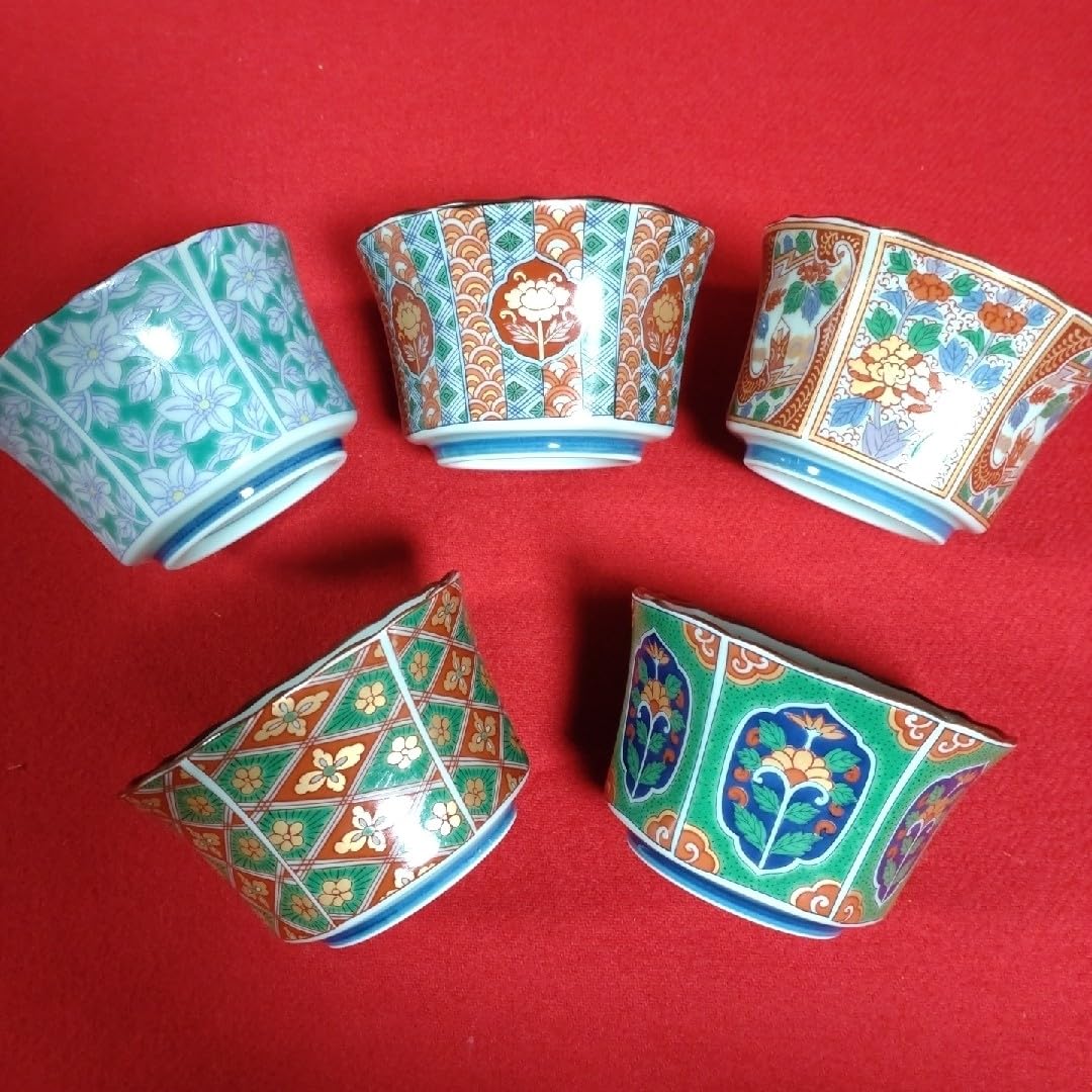 180）✿有田焼☆大日窯礁波作☆古伊万里手赤絵陶人形1対☆破魔オマケ付き☆