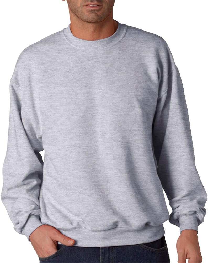 Jerzees Men's 562MR Crew Neck Sweatshirt, Ash, Medium at Amazon