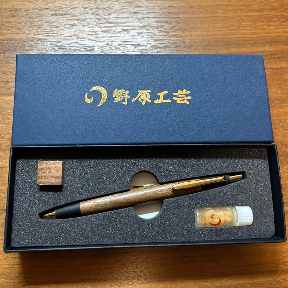 Amazon | 野原工芸 欅 スリム ボールペン | 油性ボールペン | 文房具
