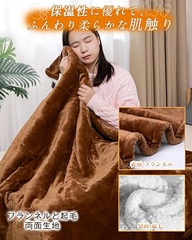 Amazon | 電気毛布 掛け敷き兼用 160×130cm【大きいサイズ＆フランネル