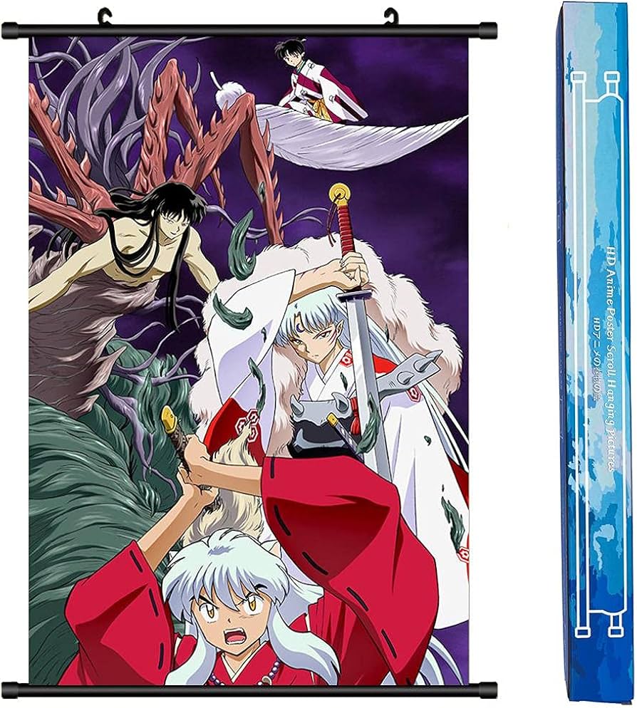 Amazon.co.jp: 犬夜叉 いぬやしゃアニメの家の装飾のための壁の巻物の