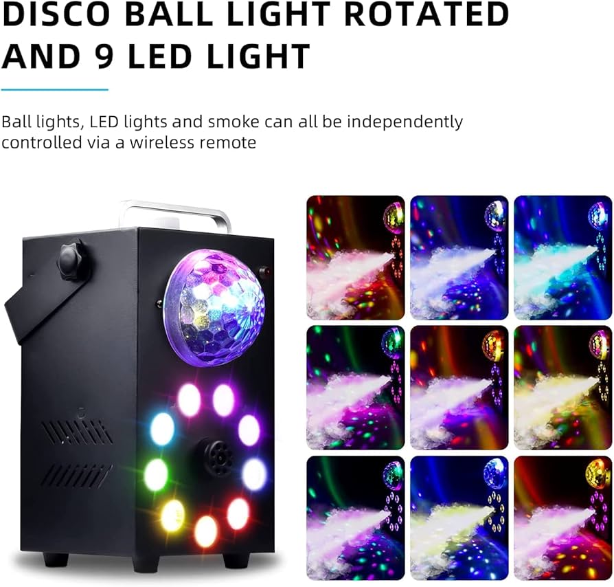 Amazon.co.jp: U`King 9LED スモークマシン 2 in 1 フォグマシン 700W