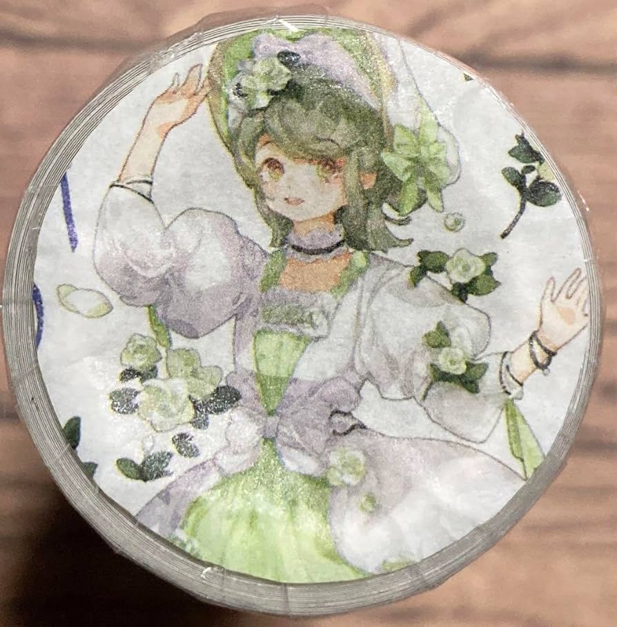 ✩再販✩J31＃仲夏游(水晶PET)切り売り海外人物マステ女の子