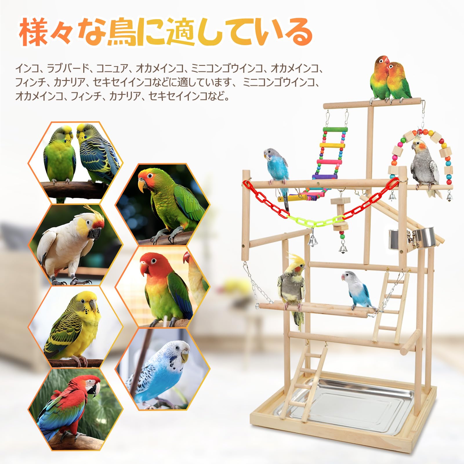 33⭐ ミニバードアスレチック 滑り台大サイズ‼ バードトイ インコ 楽天
