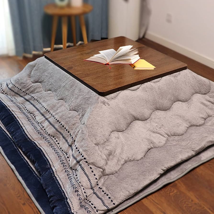 Amazon.com: Japanese Kotatsu Table Blanket Set,Wood Square Stove