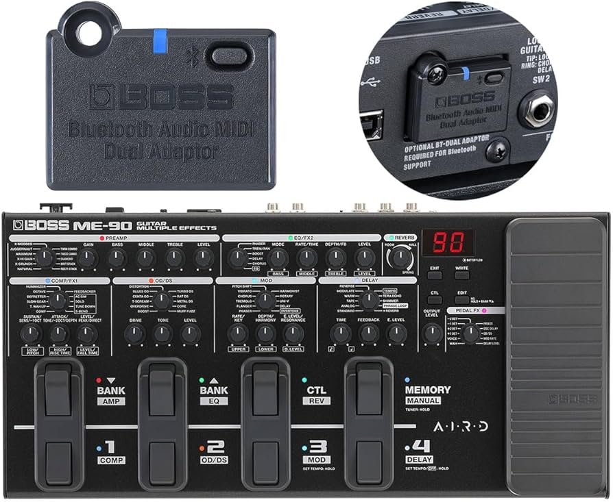 BOSS ME-90 マルチエフェクター BT-DUAL 純正アダプター付き BOSS ME