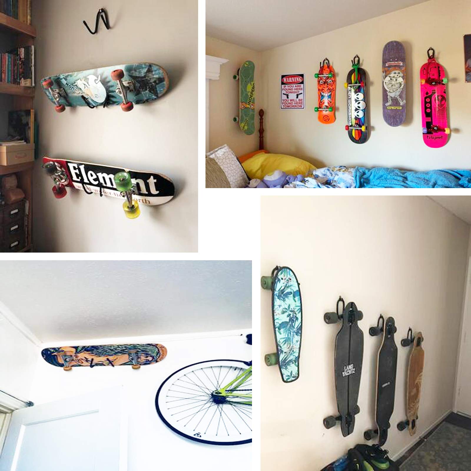 e Peterson スケボーウォールデコ 壁掛け 2 in 1 スケートボード壁掛け