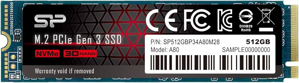 Amazon | シリコンパワー SSD 512GB 3D NAND M.2 2280 PCIe3.0×4 NVMe1