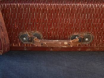 Amazon.co.jp: アンティーク 初期 柳行李トランク 旅行トランク 行李鞄