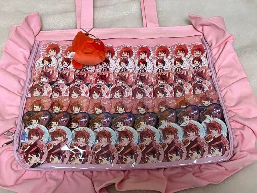 莉犬くん 痛バッグ 缶バッジ56個 キャラクタークリアポケット付き