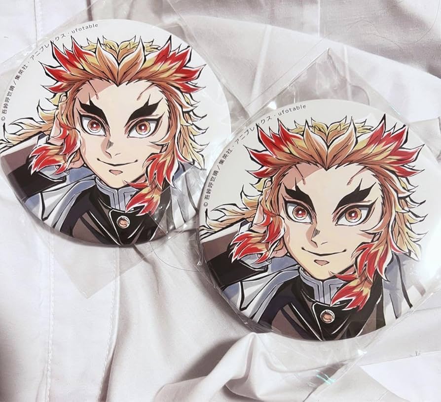 Amazon.co.jp: 鬼滅 煉獄杏寿郎 缶バッジ 2点 コミケ C104 : おもちゃ