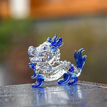 Amazon.co.jp: 龍 置物 クリスタル 龍の置物 竜 オブジェ ガラス細工