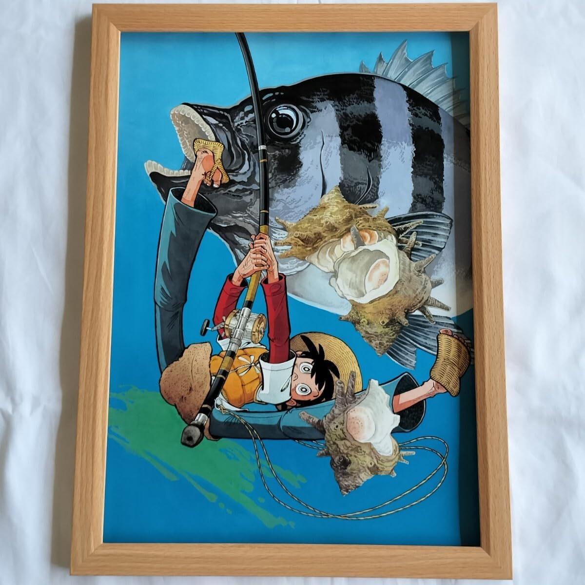 釣りキチ三平 B4サイズ ポスター 額付き 矢口高雄 15 桜 Amazon.co.jp