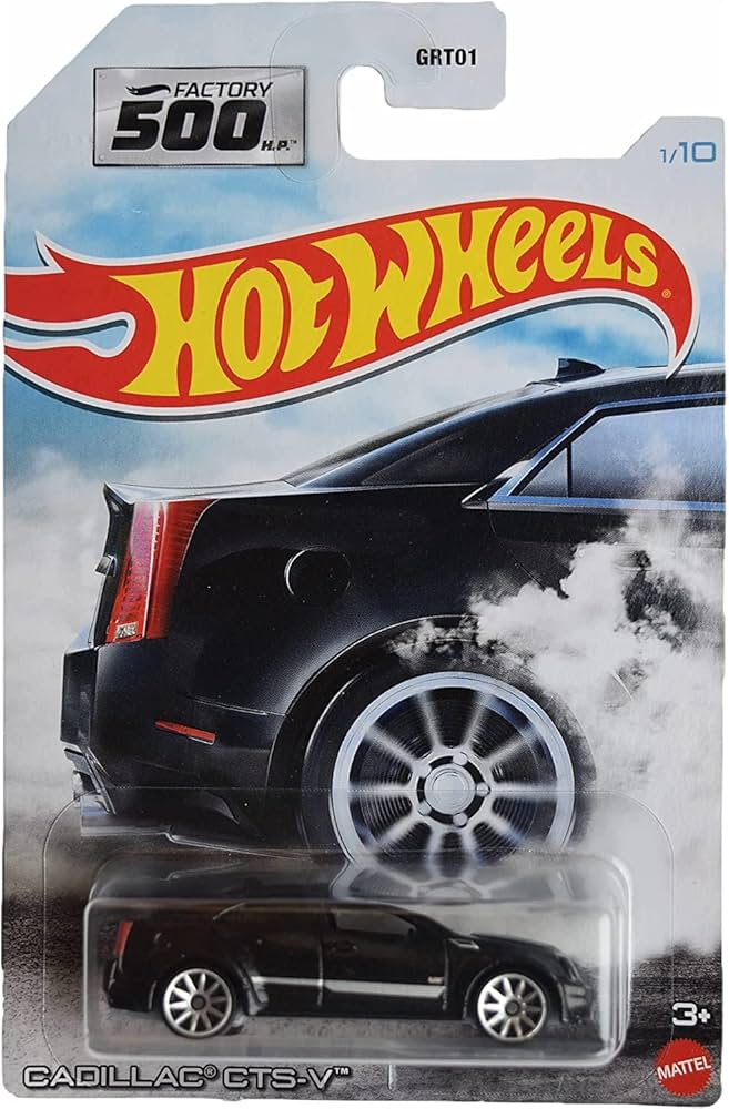 Amazon.com: Hot Wheels Cadillac CTS-V, [Black] Factory 500 1/10