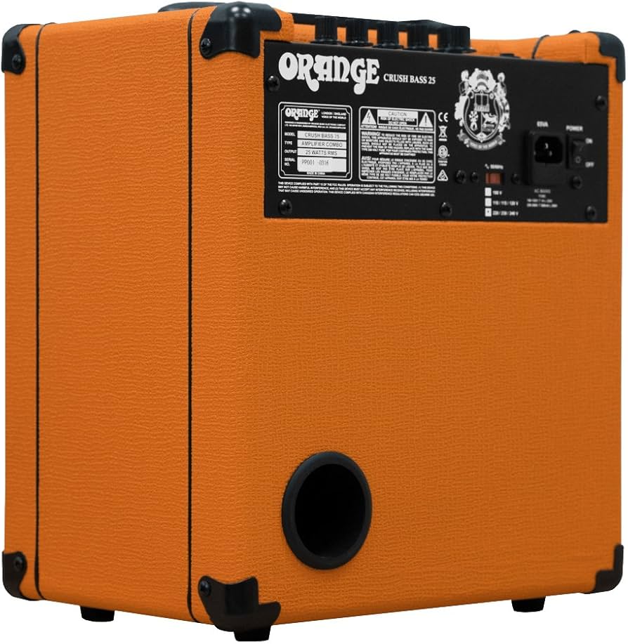 Amazon.com: Orange CRUSH-BASS-25 Bass Combo Amp Orange w/ Cable