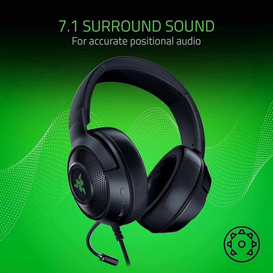 Amazon.com: Razer Kraken X USB Ultralight Gaming Headset: 7.1