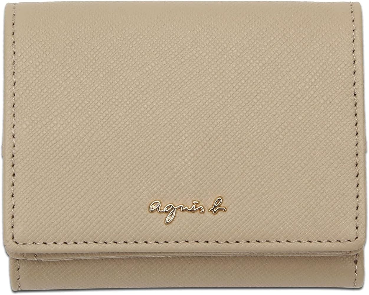 Amazon | アニエスベー agnesb 財布 ミニ 3つ折り MW09-01 (ベージュ