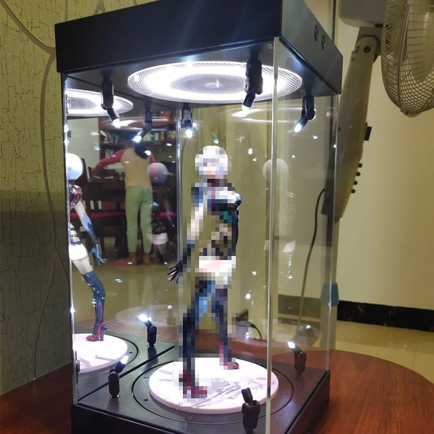 Amazon.co.jp: ターンテーブルLEDライト付きアクリルディスプレイ