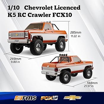 Amazon.com: FMS 1/10 RC Crawler FCX10 Chevy K5 Blazer Officially