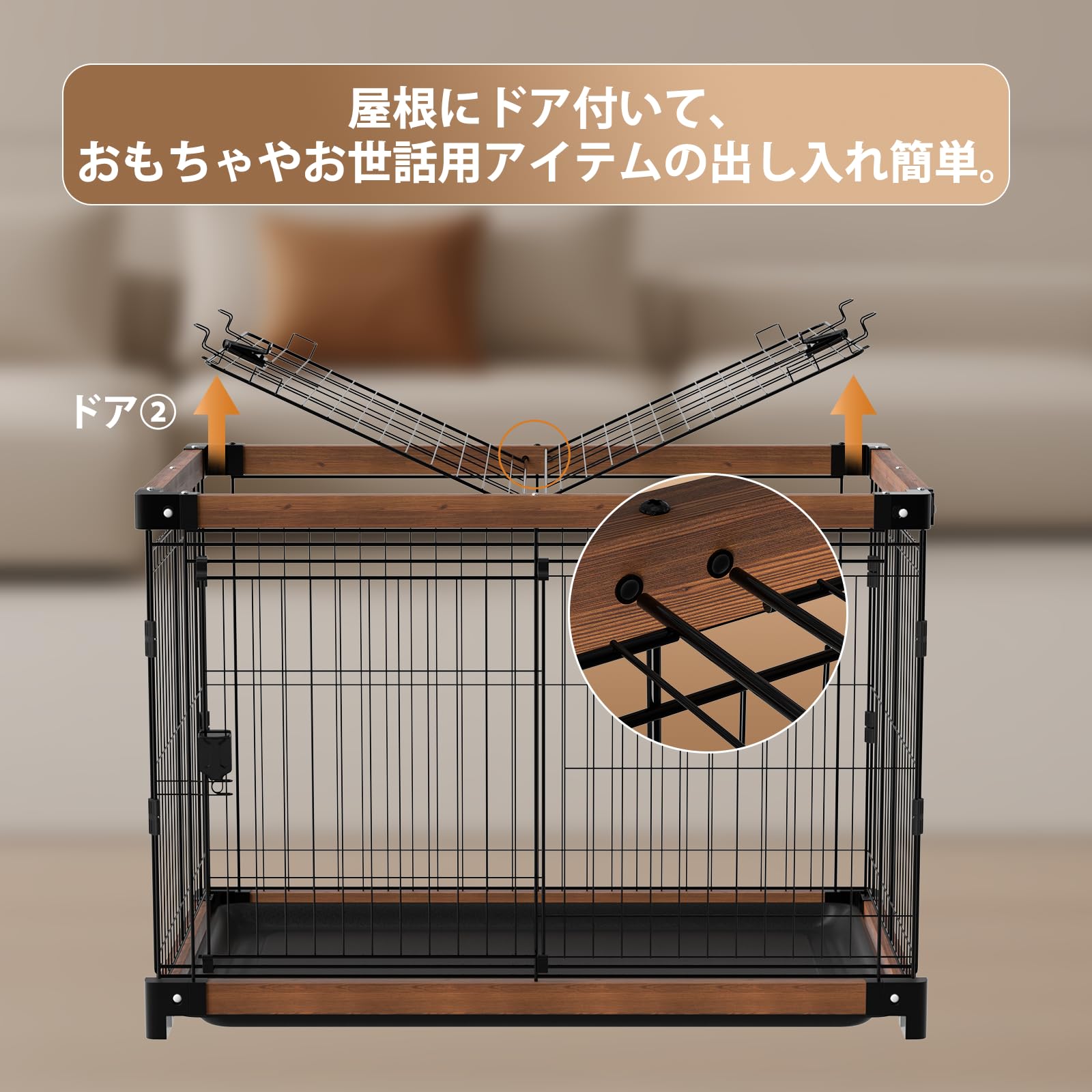 Amazon.co.jp: MEASUNM 犬ケージ 犬サークル 簡単組み立て ケージ