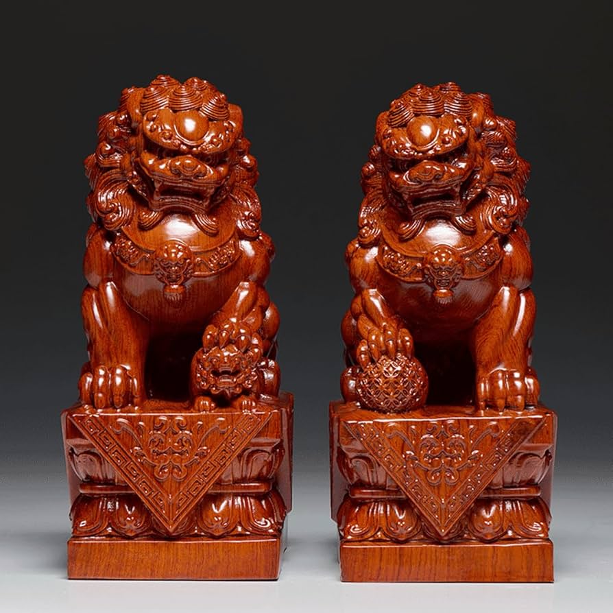 狛犬 木彫り 2体セット 江戸時代 骨董品 狛犬 木彫り 2体セット 江戸