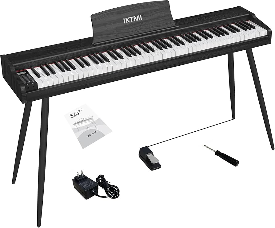 Amazon | IKTMI 電子ピアノ 88鍵盤 木製 ピアノ 88鍵 Digital Piano