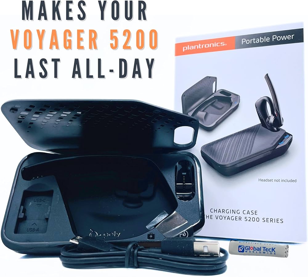 Amazon.com: Poly Plantronics Voyager 5200 Charging Case and