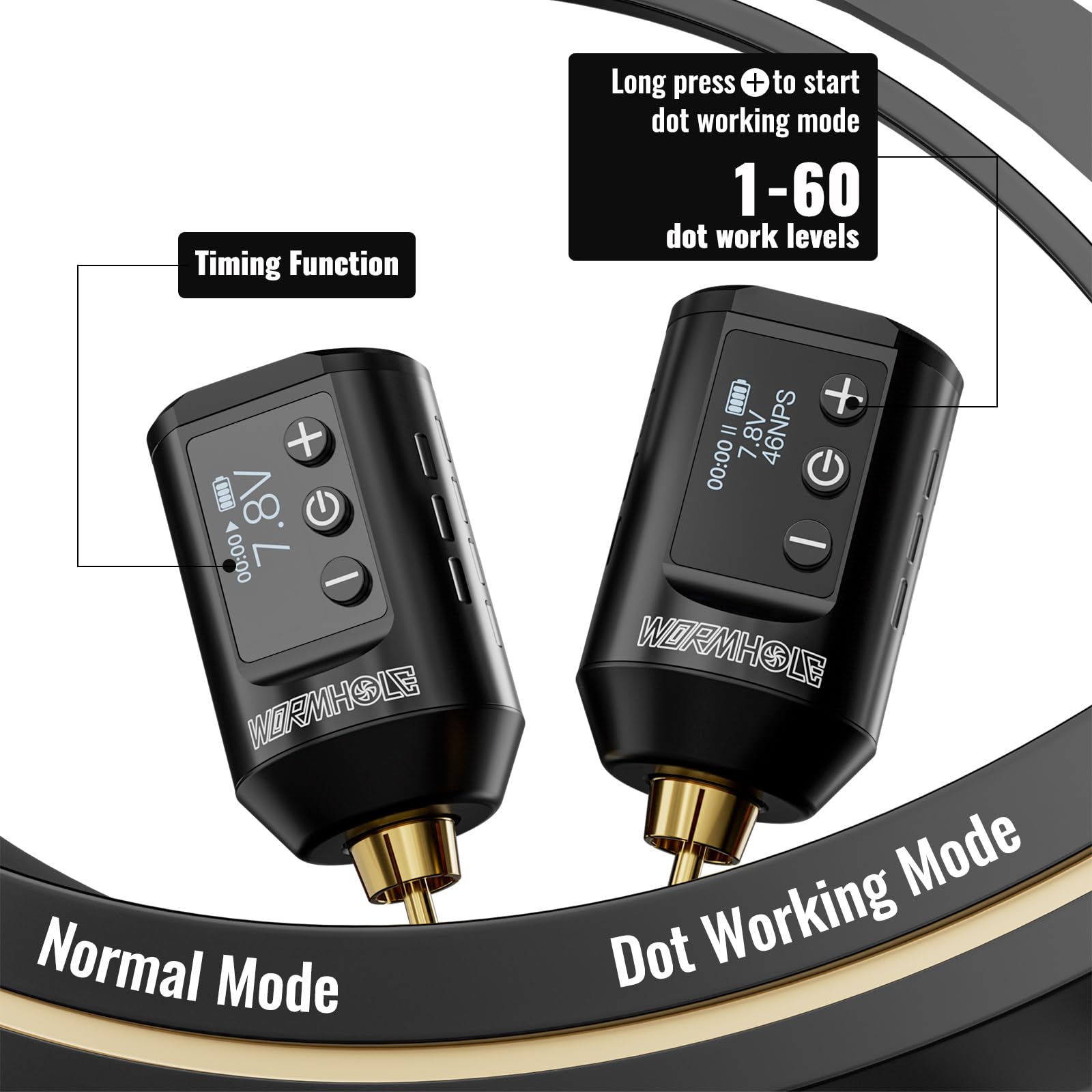 Amazon | ワームホール タトゥーガンキット ワイヤレスタトゥー マシン