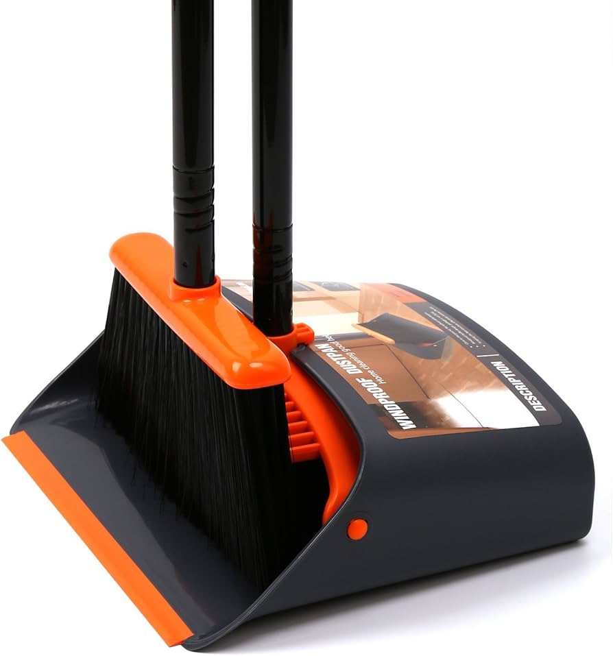 Amazon.com: TreeLen Broom and Dustpan Set with 52