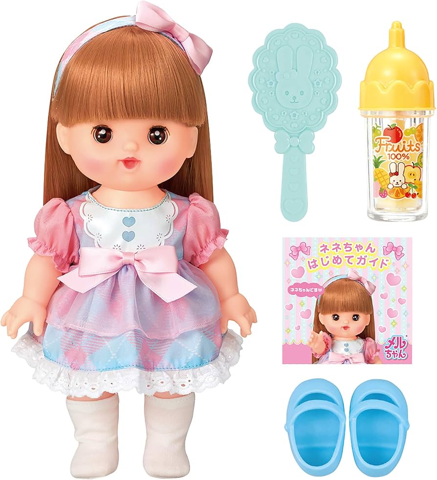 Amazon.co.jp: Pilot Corporation Mel-chan Doll Set, Omeme Pachikuri
