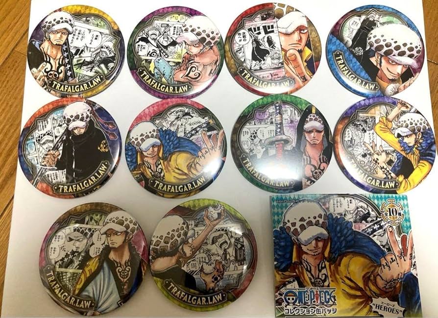 トラファルガー・ロー HEROES 缶バッジ おにぎり トラファルガー・ロー