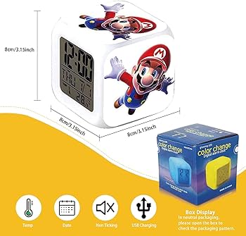 Amazon.co.jp: R-timer スーパーマリオブラザーズ 7色変化 デジタル